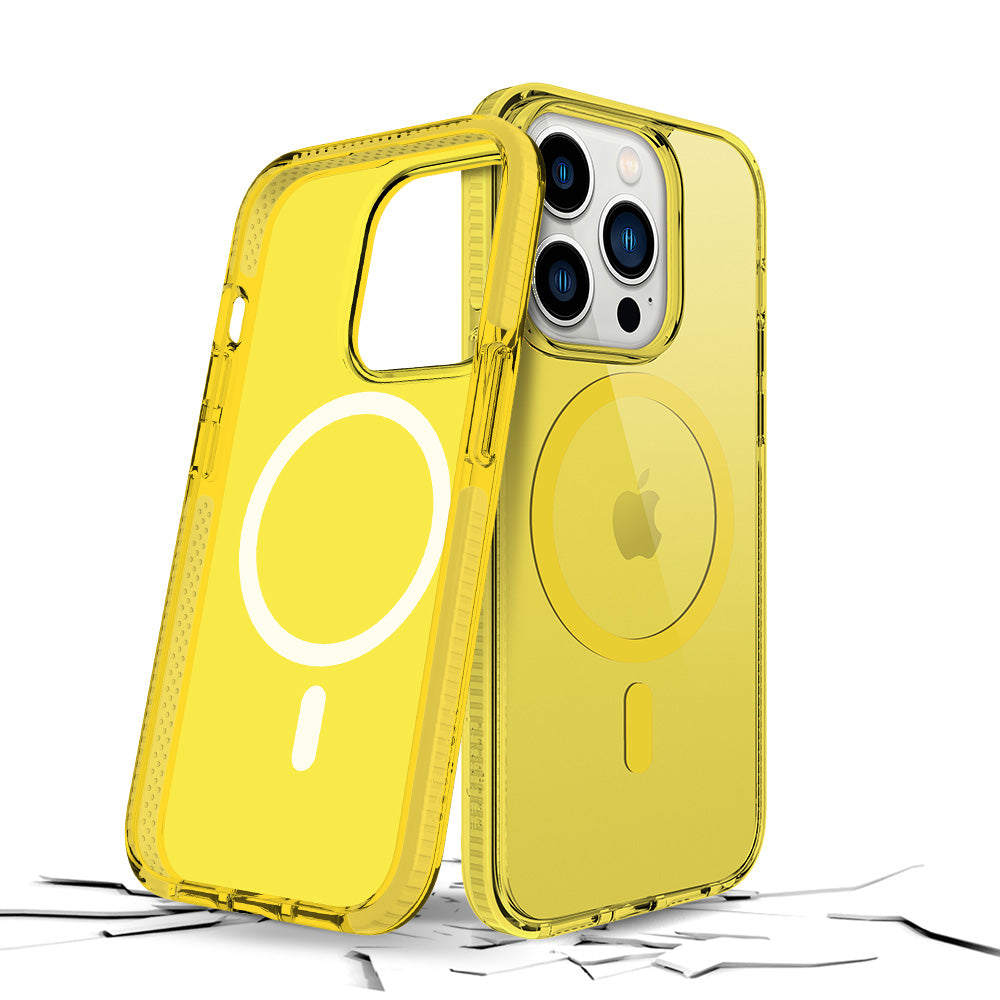 PROTECTOR CASE DE SILICONA PARA IPHONE 14 PLUS - Amarillo — Cover